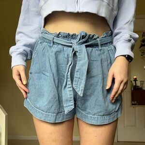 XS American Eagle Paper Bag Denim Shorts